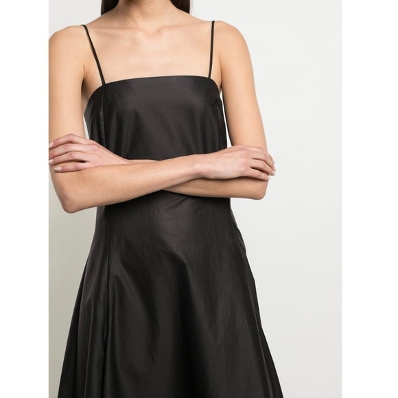 3.1 PHILLIP LIM 90s Square Neck Sleeveless Double Strap Fit & Flare Midi Dress 4 - Picture 6 of 9
